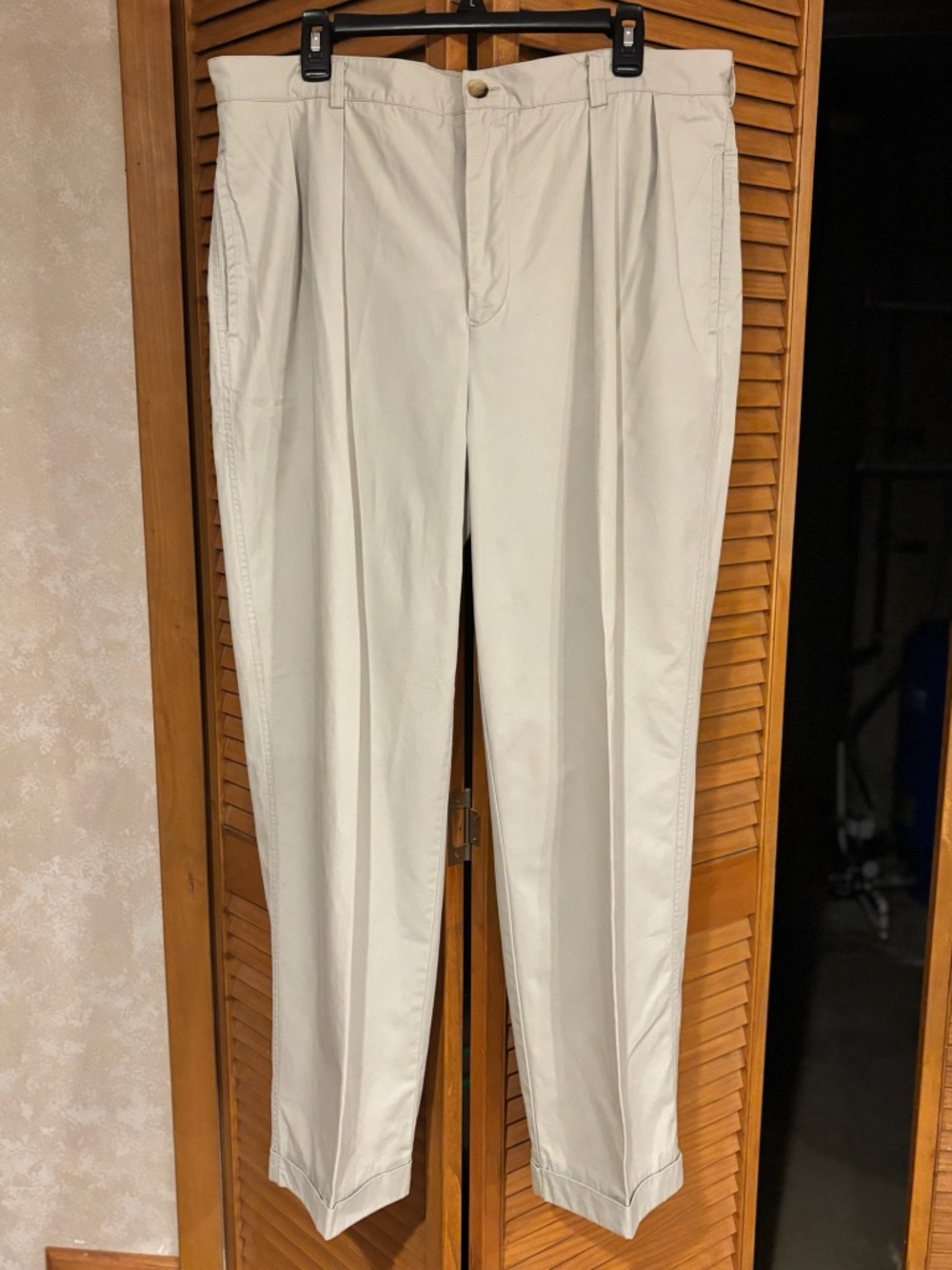 Nautica vintage heritage menswear 90s preppy streetwear size 38 reg khaki pleat